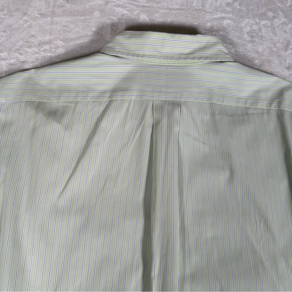 Ralph Lauren Shirt Men Size 17 32 33 Classic Fit Long Sleeve Striped Embroidered - Picture 11 of 11